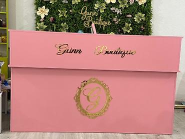 reseption masa: Məhsul: Mağaza/Salon üçün resepsiyon masası - Rəng: pastel çəhrayı — 1