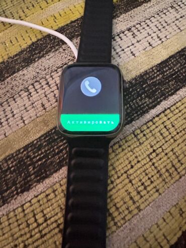 будильник: Б/у, Смарт часы, Apple, Сенсорный экран, цвет - Черный
