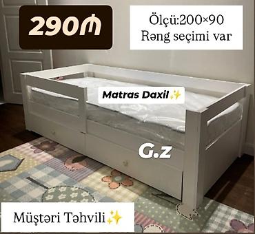Uşaq/yeniyetmə üçün funksional çarpayı – 200×90 sm. - Rəng seçimi