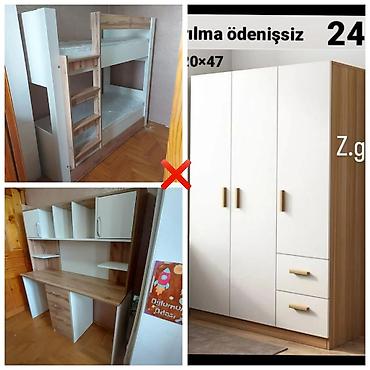 usag kravatlari: Uşaqlar üçün mebel dəsti - İki mərtəbəli çarpayı: yuxarı-aşağı yataq — 1