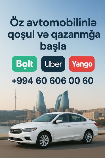 Satış: Taksi sürücüsü tələb olunur, Şəxsi nəqliyyat vasitəsi ilə, Saatlıq ödəniş, Təcrübəsiz