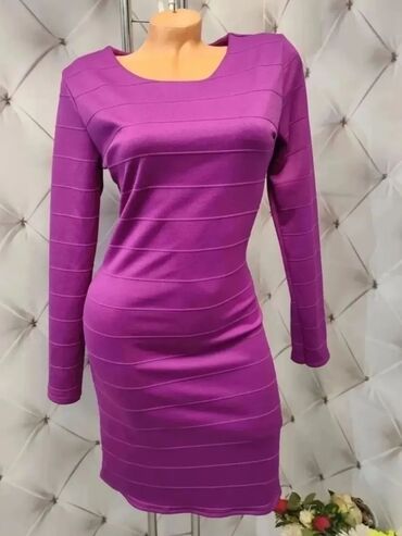 Haljine: 9Fashion Woman M, bоја - Zlatna, Koktel, klub, Dugih rukava — 9