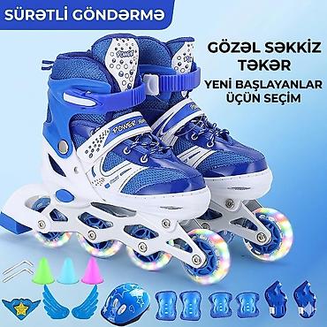 kanki rolik: Uşaqlar üçün tənzimlənən inline konkis Ölçüləri:[29-33][34-38][39-42] — 2