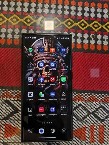 Samsung: Samsung Galaxy S23 Ultra, 256 GB, rəng - Qara, Zəmanət, Düyməli, Barmaq izi