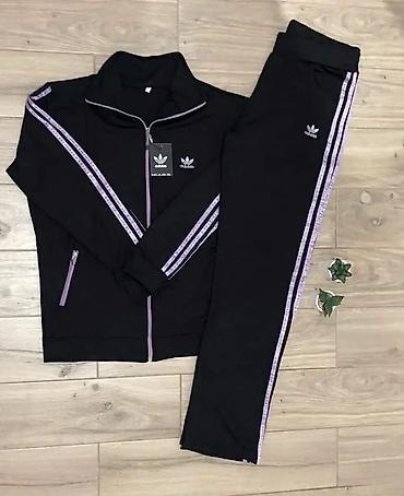 afro perike: Ženski adidas trenerka komplet – gornji deo + donji deo - Model — 7