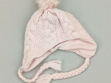 różowa czapka: Czapka, H&M, 3-4 lat, 50-51 cm, stan - Dobry