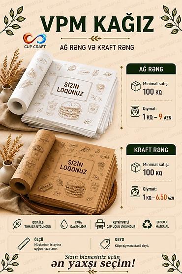 Qab-qacaq və mətbəx ləvazimatları: Tək qat kağız stəkanlar, VPM kağız və tək porsiya duz/istiot paketləri — 4