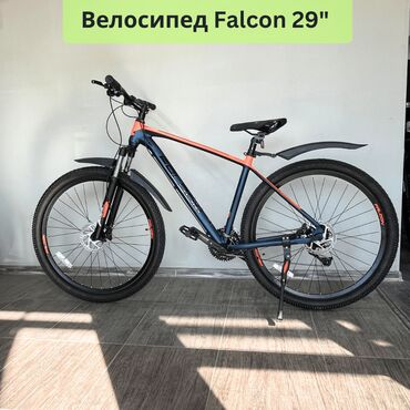 велосипед 29 дюймов: Легкий велосипед Falcon 29 дюйм. Алюминиевая рама 19 (Серо-оранжевый)