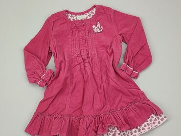 różowa satynowa sukienka: Sukienka, Monsoon, 2-3 lat, 92-98 cm, stan - Dobry