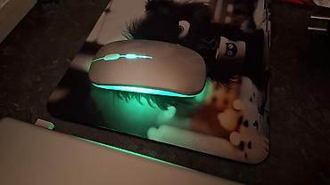 Mauslar: RGB işıqlı simsiz optik mouse 1 aydan çox zaryatka saxlayır. Səssiz — 1