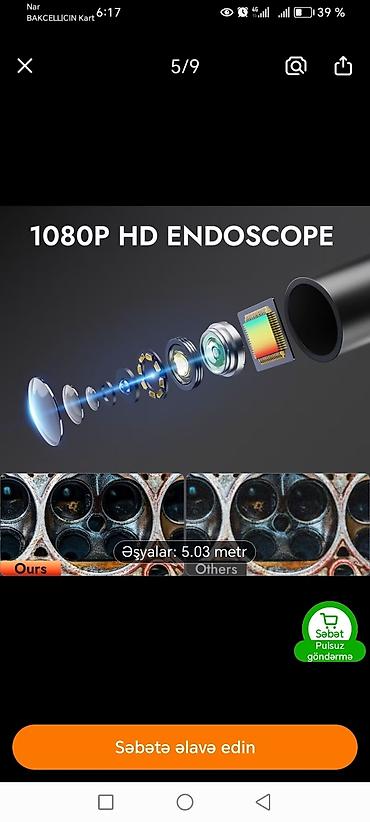 avtomobil komputer diaqnostika: 1080P HD ekranlı boru endoskopu (industrial endoscope) - Öz ekranı — 4