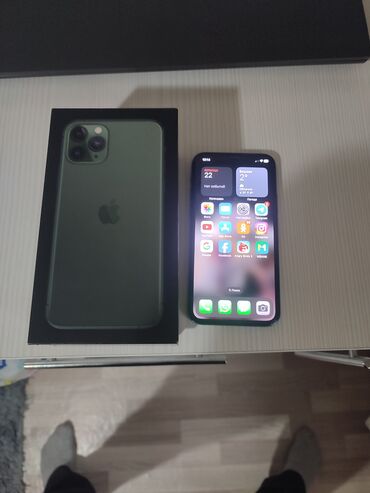 iphone 11 pro 256 цена бишкек: IPhone 11 Pro, Колдонулган, 256 ГБ, Alpine Green, Заряддоочу түзүлүш, Коргоочу айнек, Каптама, 85 %