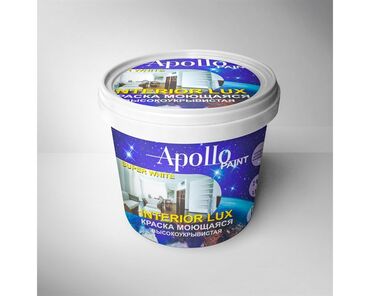 темир краска: Краска моющаяся для интерьеров Apollo Paint Interior Lux, Super White