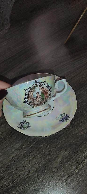 samovar 10 litr: Kofenni set 6 nəlbəki 6 fincan, süt qabı, çaynik və pesok qabı — 9