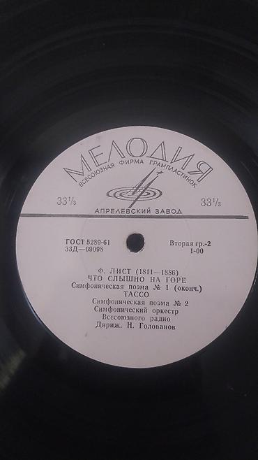 İdman və hobbi: Vinil plastinka – Melodiya (Aprelevskiy Zavod) 33⅓ RPM Janr: klassik — 1