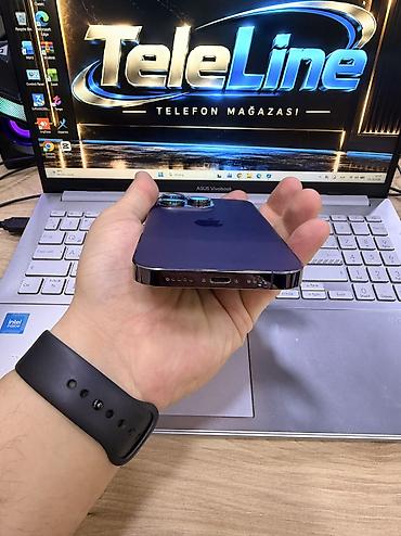 iphone 14 tap az: IPhone 14 Pro, 256 GB, Deep Purple, Zəmanət, Kredit, Simsiz şarj — 2