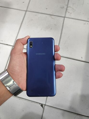 Мобильные телефоны и аксессуары: Samsung A10, 32 ГБ, цвет - Синий, Кнопочный, Face ID