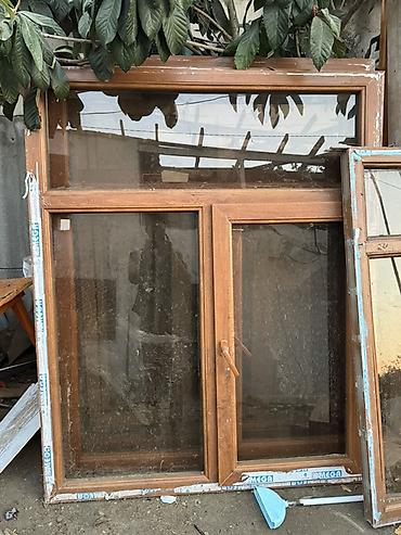 3ədə eyni razmer 1ədəd biraz balaca razmer Plastik (PVC) pəncərə dəsti
