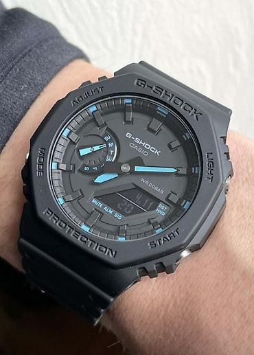 casio edifice: CASIO G-SHOCK GA-2100 с бирюзовыми акцентами - Корпус восьмигранной — 1