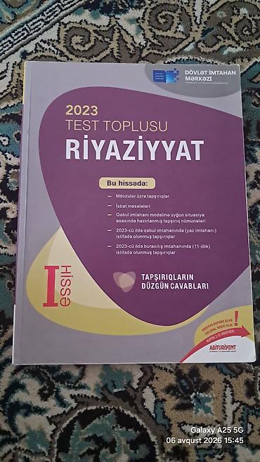 Testlər: Riyaziyyat Testlər 11-ci sinif, DİM, 1-ci hissə, 2023 il — 1