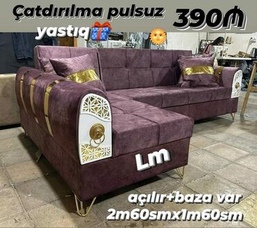 mebellerim instagram: Угловой диван, Новый, Раскладной, С подъемным механизмом