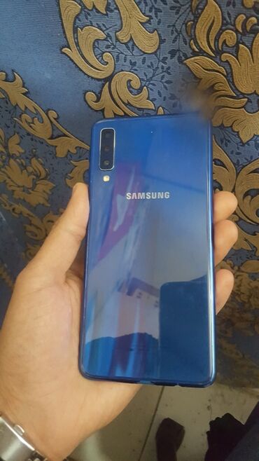 samsung a10 irşad: Samsung Galaxy A7 2018, 64 GB, rəng - Mavi, Sensor, İki sim kartlı