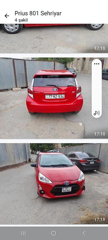 byd diski: Toyota Aqua hibrid hetçbek - Rəng: parlaq qırmızı - Kuzov: 5 qapılı — 3