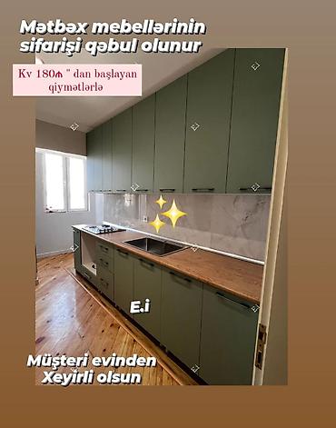 en ucuz mebeller: Mətbəx mebellərinin sifarişi qəbul olunur. - Layihəyə uyğun — 1