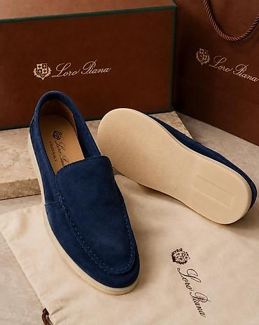 mavi mokasinlər: Loro Piana Summer Walk mokasinləri - Material: Zərif süet (üst — 1