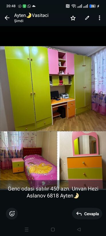 transformator satılır: Genc odasi satılır 450 azn. Unvan Hezi Aslanov 6818 Ayten🌛 lalafo.az -da transformator satılır: Genc odasi satılır 450 azn. Unvan Hezi Aslanov 6818 Ayten🌛