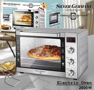 Ütülər və buxarlayıcılar: Duxovka Silver, Elektrik, rəng - Gümüşü, Ayrıca dayanan, Yeni