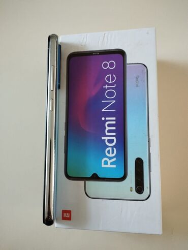 redmi not 13 qiymeti: Xiaomi Redmi Note 8, 128 ГБ, цвет - Фиолетовый, 
 Сенсорный, Отпечаток пальца, Две SIM карты