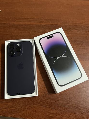 поко х3 nfc: IPhone 14 Pro, Колдонулган, 256 ГБ, Deep Purple, Коргоочу айнек, Каптама, Кабель, 76 %