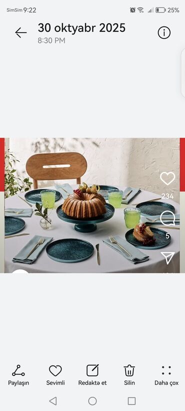 набор ключей купить: Çay dəsti, rəng - Yaşıl, Kobalt, 6 nəfərlik, İtaliya