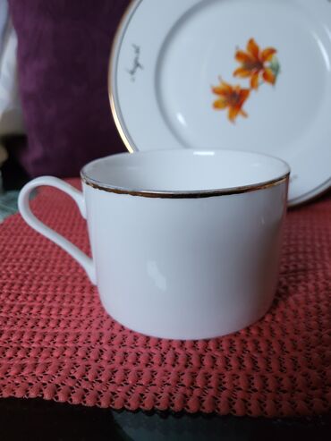 Kuhinjski setovi: Porcelanski nov set za dorucak 80te. kolekcionarski. Set — 8