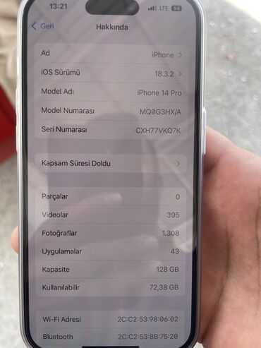 iphone se 2 qiymeti bakida: IPhone 14 Pro, 128 ГБ, Deep Purple, Отпечаток пальца, Беспроводная зарядка, Face ID