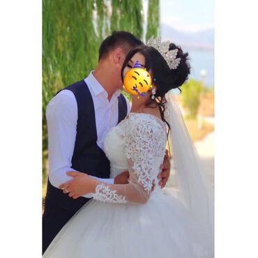свадебные платья оптом: Үлпөт көйнөгү, Pronovias, M (EU 38), Дизайнердик, Корсети менен, Фатасы менен, Жаңы
