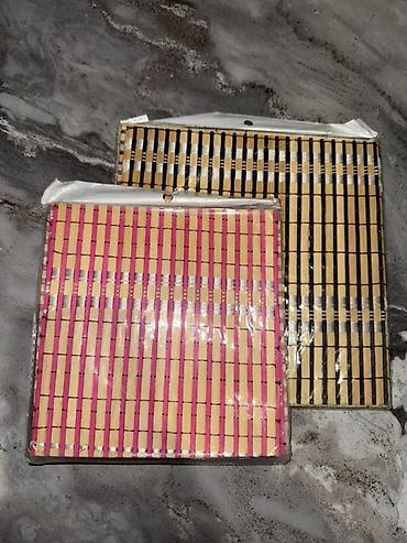Bambuk süfrə altlıqları 15*14 sm - 65 paçka qalıb 18*18 sm - 70
