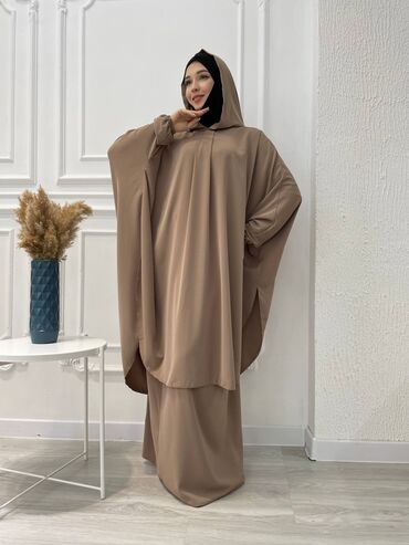 платье мусульманский: Повседневное платье, Made in KG, Осень-весна, Длинная модель, 2XL (EU 44), 3XL (EU 46), 4XL (EU 48)