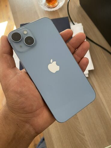kompüter ucuz: IPhone 14, 128 GB, Göy, Face ID