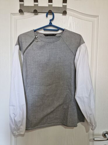 comma košulje: Zara, S (EU 36), Cotton, Single-colored, color - White