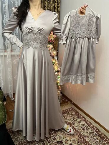 платья из турции: Платье мама с дочкой,ткань Турция размер 44-46, шикарный комплект