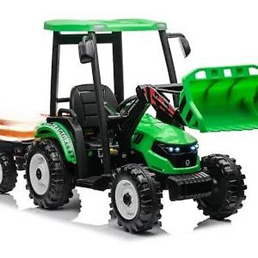 Traktori: Dečiji električni traktor sa prikolicom i utovarivačem – Premium — 16