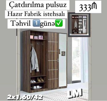 qapi modelleri: Açılan, Düz dolab, Dəhliz dolabı