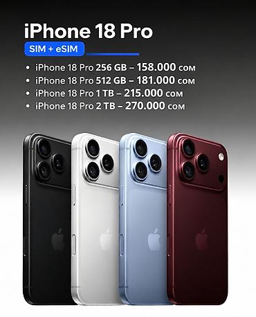 apple iphone 13: IPhone 18 Pro — SIM + eSIM Доступные варианты памяти и цены: - 256 ГБ — 1