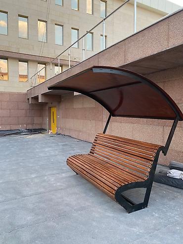 Скамейки: Скамейка Металл, Со спинкой — 7