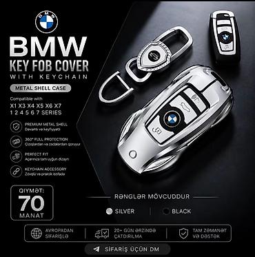 açarlıq: BMW açar üçün metal qoruyucu qabıq və açarlı brelok seti - Model — 1