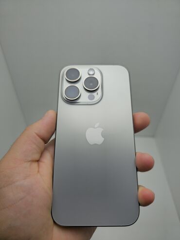 бу чехолы: IPhone 15 Pro, Колдонулган, 256 ГБ, Natural Titanium, Коргоочу айнек, Каптама, Куту, 86 %