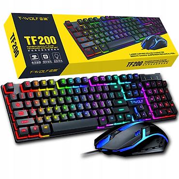 Игровой комплект T-WOLF TF200 — клавиатура и мышь с радужной