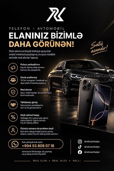 Xidmət: Avtomobil və Smartfon satmaq üçün peşəkar elan paylaşımı və